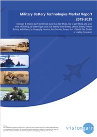 Military Battery Technologies Market Report 2019-2029