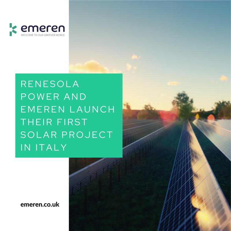 ReneSola Power and Emeren Launch Their First Solar Project in Italy