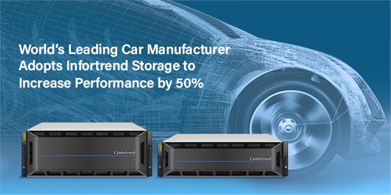 World’s Leading Car Manufacturer Adopts Infortrend Storage to Increase Performance by 50% for Enterprise File Storage and Server Backup Application